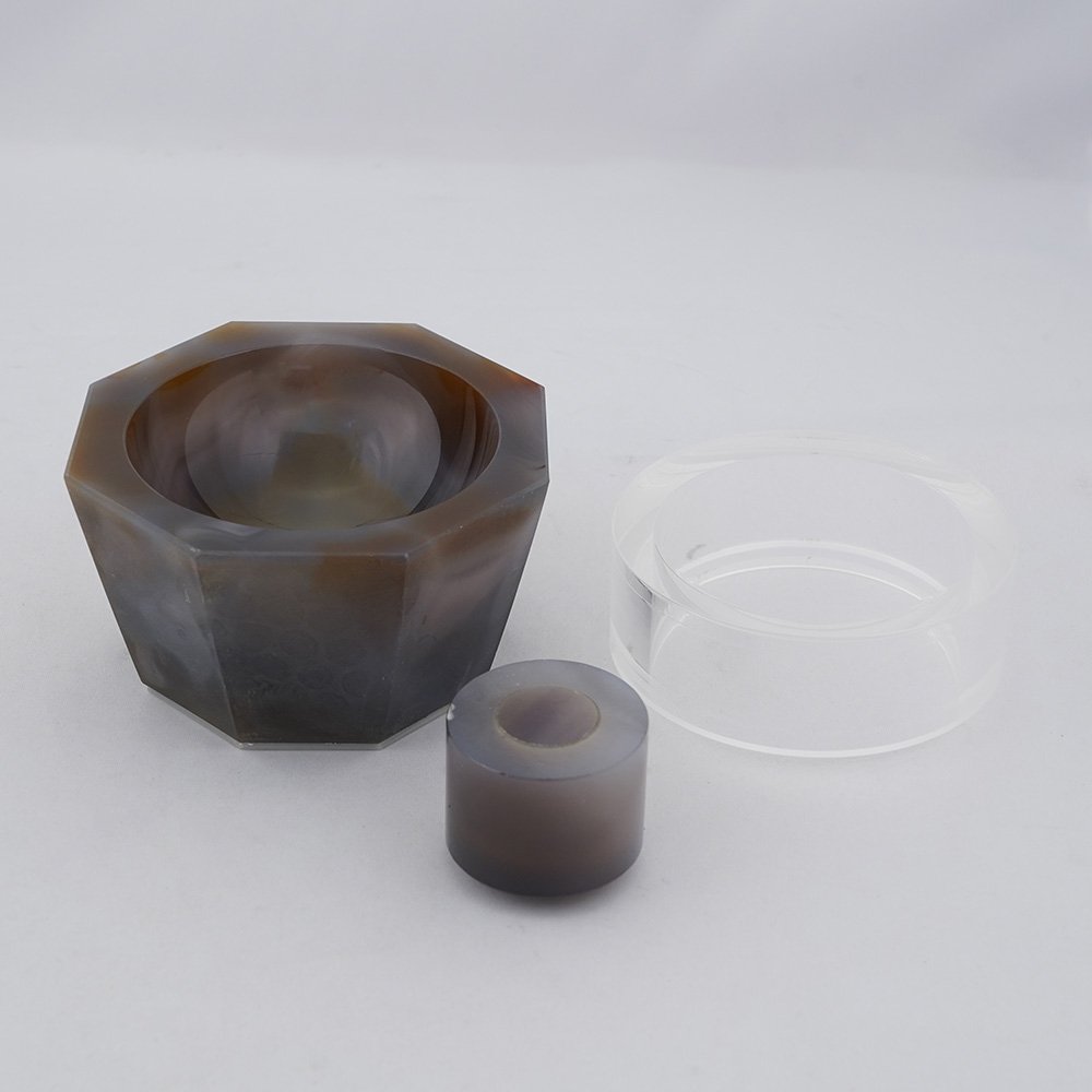 1-6020-02 めのう製マグネット乳鉢セット 10g八角 【AXEL】 アズワン